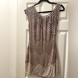 Alice + Olivia silk sequin dress.